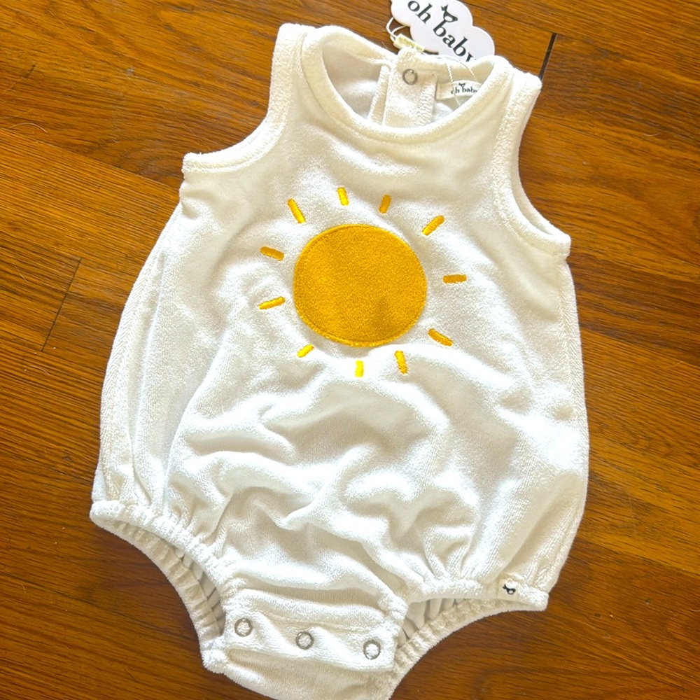oh baby!  Golden sun, Terry bubble onesie